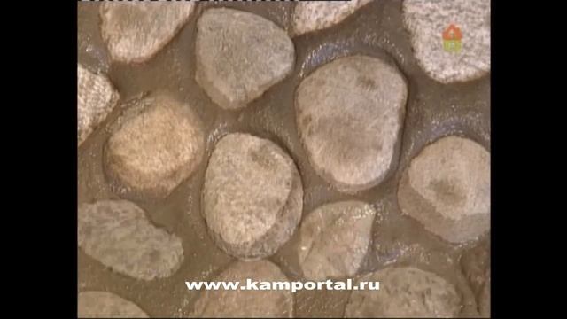 Мощение галькой полов