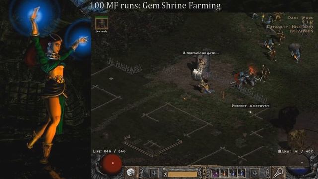 Diablo 2: 100 Gem Shrine Runs - Magic Find Results смотреть онлайн