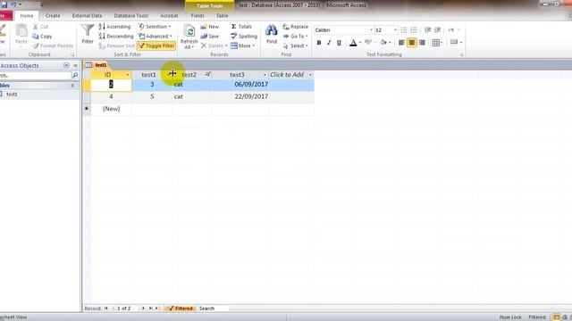 Microsoft Access - Sort & Filter Advanced