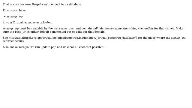 Drupal: What could be causing drupal to want to reinstall itself after I clear cache? смотреть онлайн