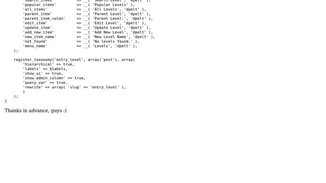 Wordpress: Custom taxonomy name not being translated in post manager page смотреть онлайн