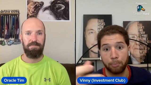 ORACLE LIVE! featuring Vinny from Investment Club. TSLA, market news, and more!!! смотреть онлайн