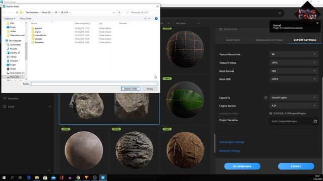 Unreal Engine 4, Quixel Bridge - Could Not Export Assets FIX
