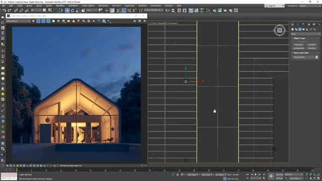 V-Ray Next for 3ds Max – How to light an exterior night scene смотреть онлайн