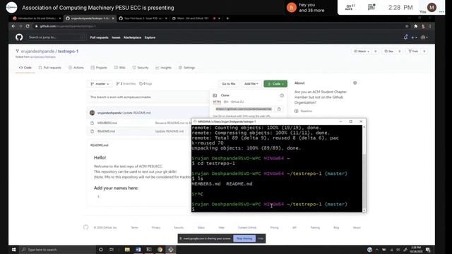Basics of Git and Github by ACM PESU ECC смотреть онлайн