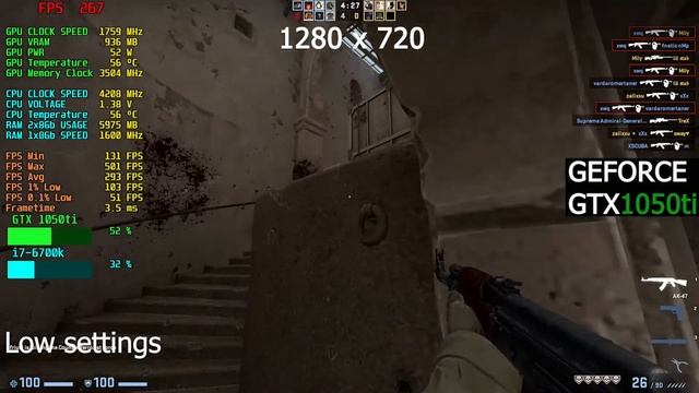 CS GO | GTX 1050 Ti FPS Test | 144hz Gaming Monitor