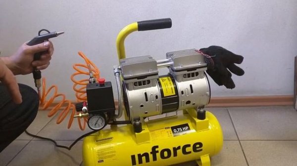 Компрессор безмасляный "INFORCE U550/9" Теперь еще тише.mp4