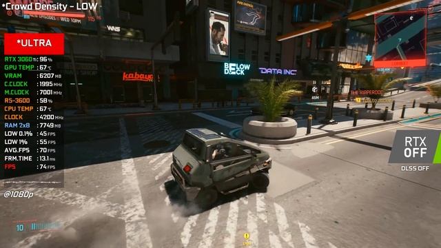 Cyberpunk 2077 (Patch 1.05) | RTX 3060 Ti + Ryzen 5 3600 | Ultra (RTX ON/OFF) +DLSS | 1080p 1440p 4 смотреть онлайн