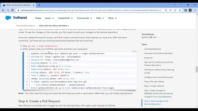 Git and GitHub Basics | Work with the GitHub Workflow | Salesforce/Trailhead смотреть онлайн