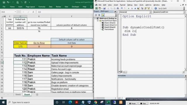 Highlight and hyperlink a record dynamically Excel application (Hindi speech) смотреть онлайн