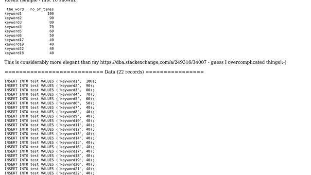 Select random database records between subset of records having the same count(\*) in a query смотреть онлайн