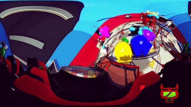360° Video: Among Us VR 3D Roller Coaster Virtual Reality смотреть онлайн