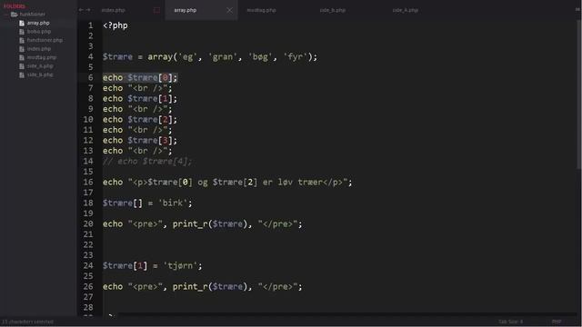 PHP - Elev arbejder med Funktioner 005 смотреть онлайн