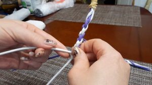 Плетение ручки из 4 трубочек