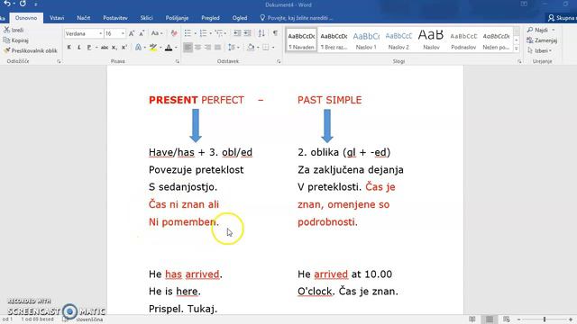 PRESENT PERFECT - PAST SIMPLE смотреть онлайн