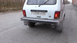 Раздвоенный глушитель  MUTE на ВАЗ 21213 Нива
