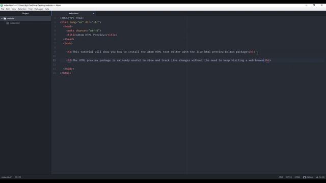 Web Development Tutorial For Beginners (#1) How To Install HTML Atom Text Editor & Use Live Preview смотреть онлайн