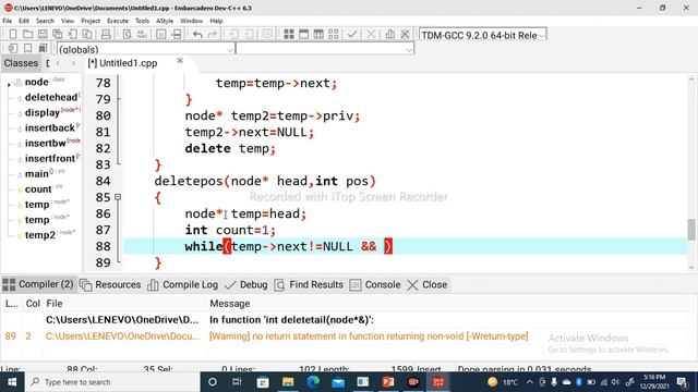 delete node at specific position in doubly linked list смотреть онлайн