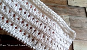 Очень простой и славный ажурный узор спицами для начинающих и опытных мастериц