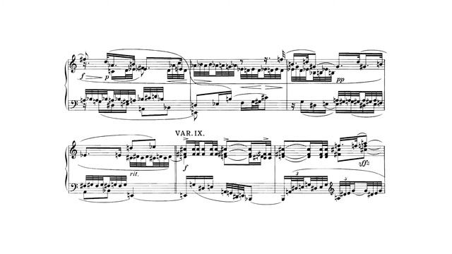 Fartein Valen - Variations for Piano (Op 23) [Score Video] смотреть онлайн