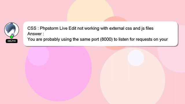 CSS : Phpstorm Live Edit not working with external css and js files смотреть онлайн