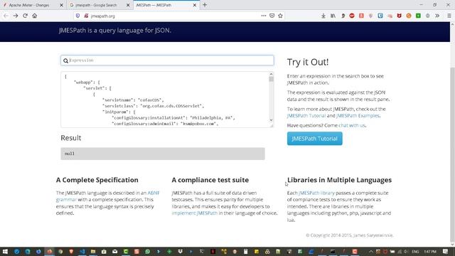 JMESPath Extractor in Apache JMeter 5.2 смотреть онлайн