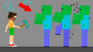 ЗОМБИ МАЙНКРАФТ ОХОТЯТСЯ НА МЕНЯ В ПЕЩЕРЕ! ПРОШЕЛ БЕЗУМНЫЙ УРОВЕНЬ В HAPPY WHEELS