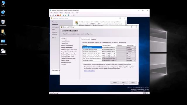 Add a Server SQL Server in a Client Hyper V to a Active Directory Domain in Windows Server 2019 смотреть онлайн