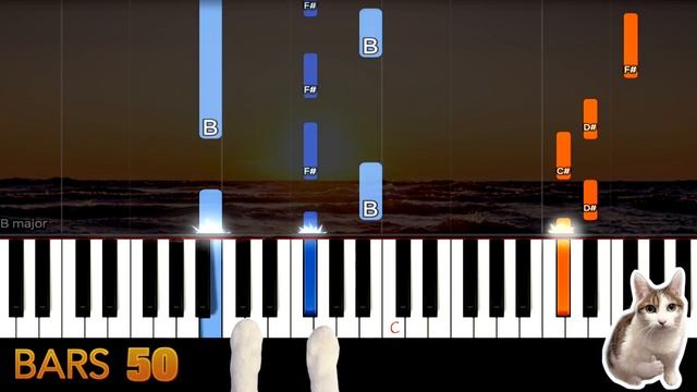 Yellow - Coldplay - Piano Tutorial EASY SLOW + Free Sheet Music PDF смотреть онлайн