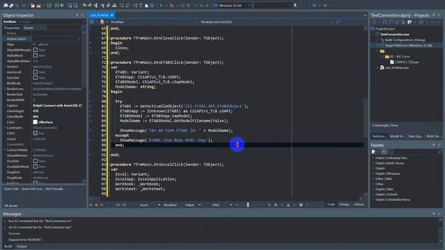 Delphi connect to AutoCAD, ETABS, Excel смотреть онлайн
