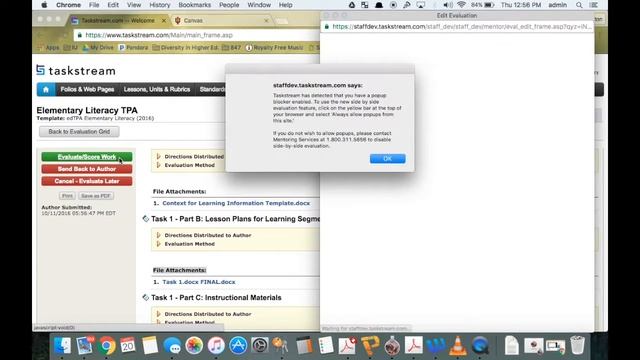 Using Taskstream: Evaluate edTPA смотреть онлайн