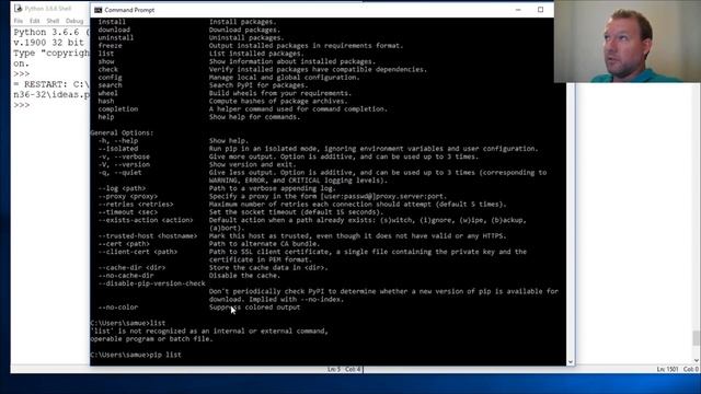 Python Basics How to upgrade pip for python programming смотреть онлайн