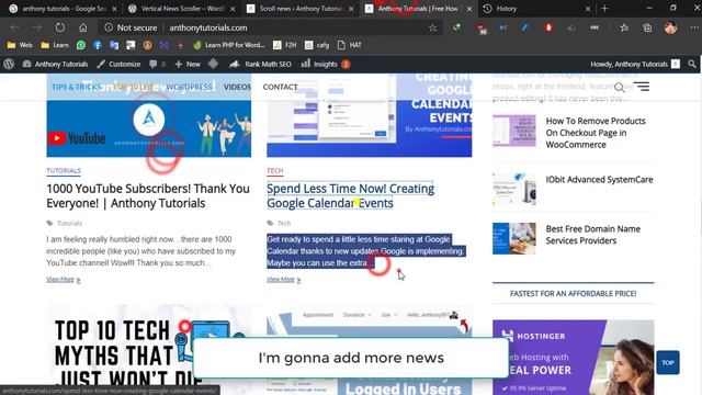 Vertical News Scroller For WordPress - Anthony Tutorials смотреть онлайн