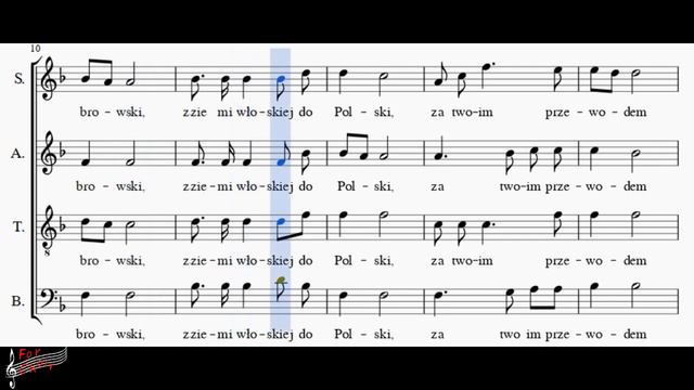 Choir/chór Mazurek Dąbrowskiego Polish anthem - Bass смотреть онлайн