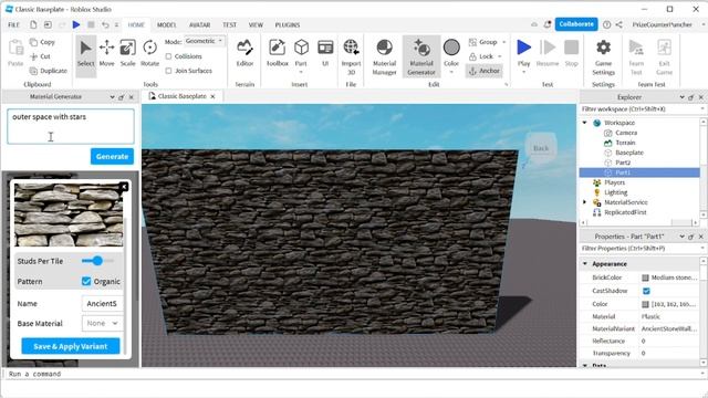 Create Custom Material Texture with NEW ROBLOX AI MATERIAL GENERATOR (Roblox Studio Generative AI) смотреть онлайн