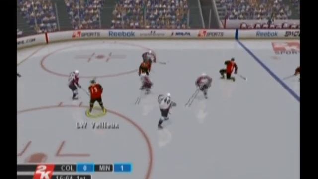 NHL 2K10 (PS2) Gameplay: Minnesota Wild Vs. Colorado Avalanche (alternate Camera Angles)