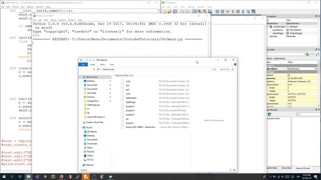 Python UI application with Qt designer (SQLite with tableWidget) #8 смотреть онлайн