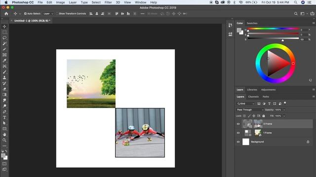 Frame Tool in Adobe Photoshop 2019 смотреть онлайн