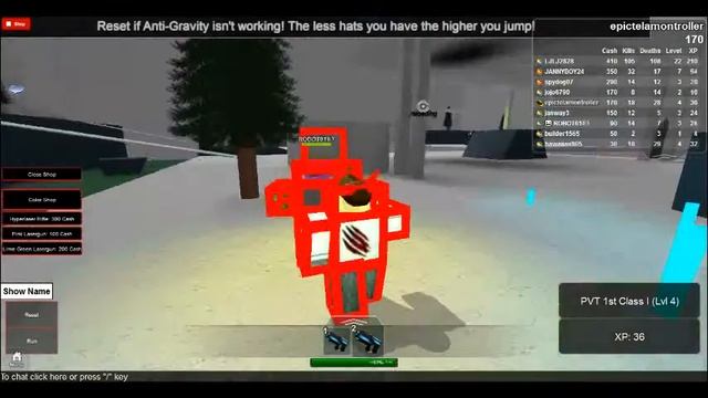 Roblox: hyperlaser no gravity game! смотреть онлайн