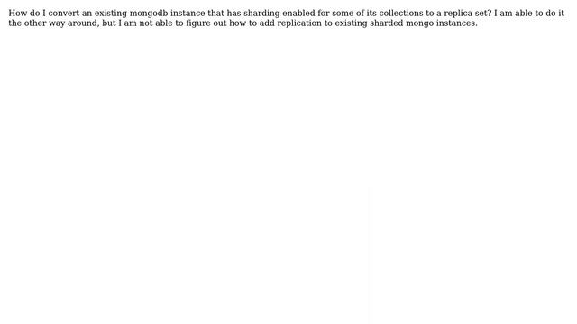 Databases: Create Replica Sets on an existing sharded MongoDB смотреть онлайн