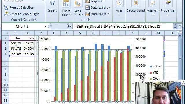 Excel - How To Combine A Line And Bar Chart In Excel plus secondary axis - Episode 1211.407 смотреть онлайн