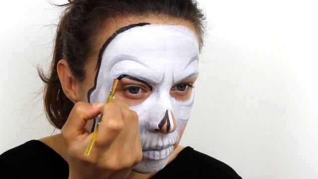 Skull Face Painting | Halloween Makeup for Kids смотреть онлайн