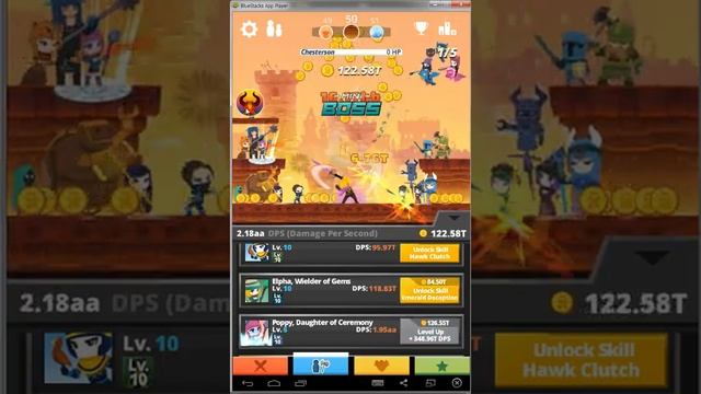 Tap Titans 1-100 wave for 10 clicks смотреть онлайн