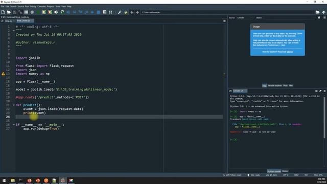 Machine Learning Model deployment using Flask REST API | By Viswateja смотреть онлайн