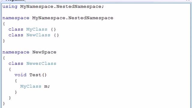 Namespaces in C#.FLV смотреть онлайн