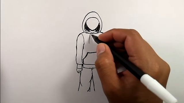 How to draw a hoodie on a body | Easy Drawings смотреть онлайн
