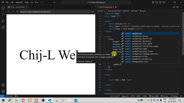 Text Or Font Border Using HTML & CSS Within 30 Seconds смотреть онлайн