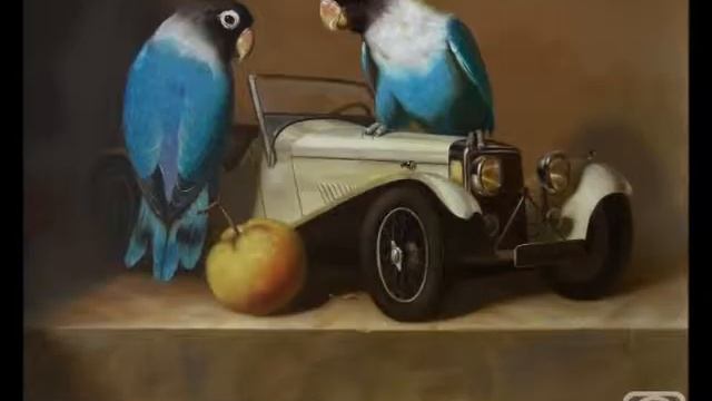 KEMEL BEYSHEEV/ Russian painter/ Parrot in painting/ Papageien in Malerei/ Кемель Бейшеев/ попугаи смотреть онлайн