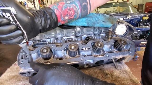 1979 Fiat Spider 124, Head install revised with dowels and bench install of cam boxes смотреть онлайн