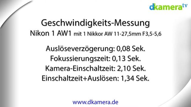Nikon 1 AW1 Test (3/6): Geschwindigkeit